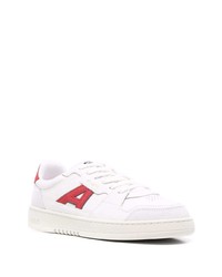 Baskets basses en cuir blanc et rouge Axel Arigato