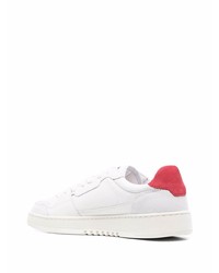 Baskets basses en cuir blanc et rouge Axel Arigato