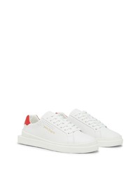 Baskets basses en cuir blanc et rouge Palm Angels