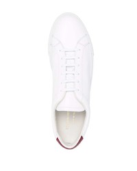 Baskets basses en cuir blanc et rouge Common Projects