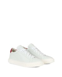 Baskets basses en cuir blanc et rouge Giuseppe Zanotti