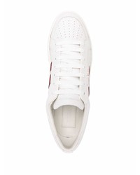 Baskets basses en cuir blanc et rouge Bally