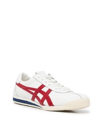 Baskets basses en cuir blanc et rouge Onitsuka Tiger