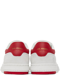 Baskets basses en cuir blanc et rouge Axel Arigato