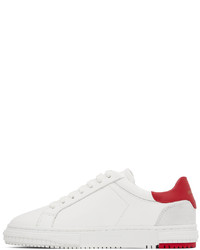 Baskets basses en cuir blanc et rouge Axel Arigato