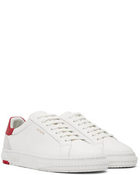 Baskets basses en cuir blanc et rouge Axel Arigato