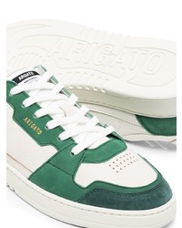 Baskets basses en cuir blanc et vert Axel Arigato