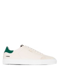 Baskets basses en cuir blanc et vert Axel Arigato