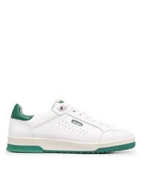 Baskets basses en cuir blanc et vert Axel Arigato