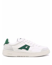 Baskets basses en cuir blanc et vert Axel Arigato