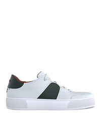 Baskets basses en cuir blanc et vert Ermenegildo Zegna XXX