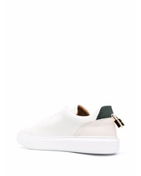 Baskets basses en cuir blanc et vert Buscemi