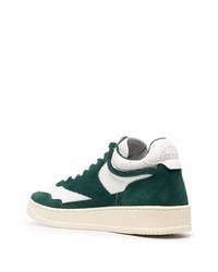 Baskets basses en cuir blanc et vert AUTRY