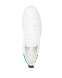 Baskets basses en cuir blanc et vert DSQUARED2