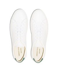 Baskets basses en cuir blanc et vert Common Projects