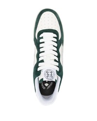 Baskets basses en cuir blanc et vert Enterprise Japan