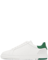 Baskets basses en cuir blanc et vert Axel Arigato