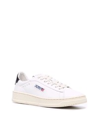 Baskets basses en cuir blanches et noires AUTRY