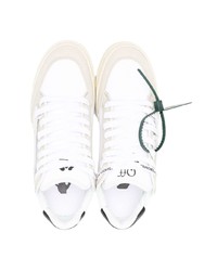 Baskets basses en cuir blanches et noires Off-White