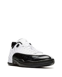 Baskets basses en cuir blanches et noires Jordan