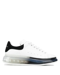 Baskets basses en cuir blanches et noires Alexander McQueen