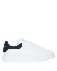 Baskets basses en cuir blanches et noires Alexander McQueen