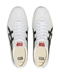 Baskets basses en cuir blanches et noires Onitsuka Tiger