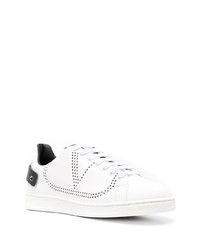 Baskets basses en cuir blanches et noires Valentino Garavani