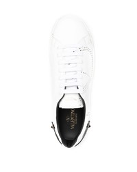 Baskets basses en cuir blanches et noires Valentino Garavani