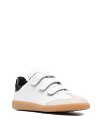 Baskets basses en cuir blanches et noires Isabel Marant