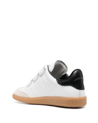 Baskets basses en cuir blanches et noires Isabel Marant