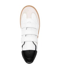 Baskets basses en cuir blanches et noires Isabel Marant