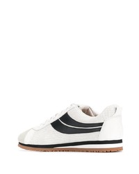 Baskets basses en cuir blanches et noires Bally