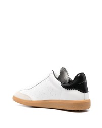 Baskets basses en cuir blanches et noires Isabel Marant