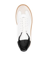 Baskets basses en cuir blanches et noires Isabel Marant