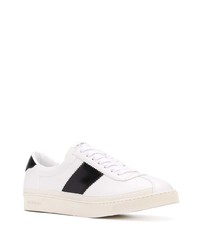 Baskets basses en cuir blanches et noires Tom Ford