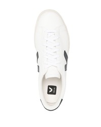 Baskets basses en cuir blanches et noires Veja