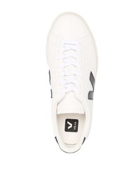 Baskets basses en cuir blanches et noires Veja