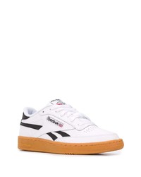 Baskets basses en cuir blanches et noires Reebok