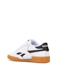 Baskets basses en cuir blanches et noires Reebok