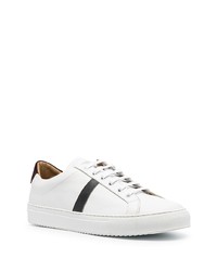 Baskets basses en cuir blanches et noires Low Brand