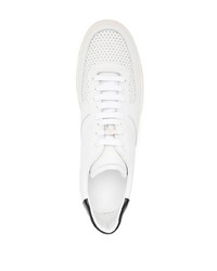 Baskets basses en cuir blanches et noires NEW STANDARD