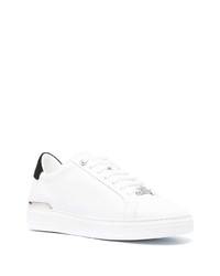 Baskets basses en cuir blanches et noires Billionaire