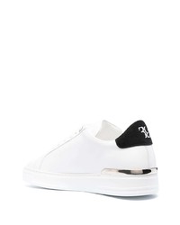 Baskets basses en cuir blanches et noires Billionaire