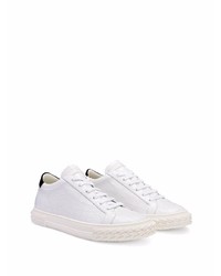 Baskets basses en cuir blanches et noires Giuseppe Zanotti