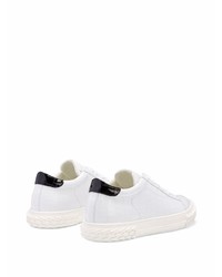 Baskets basses en cuir blanches et noires Giuseppe Zanotti