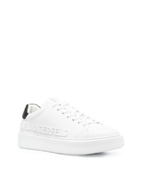 Baskets basses en cuir blanches et noires Karl Lagerfeld