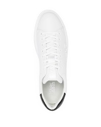 Baskets basses en cuir blanches et noires Karl Lagerfeld