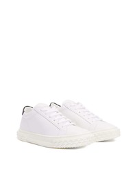 Baskets basses en cuir blanches et noires Giuseppe Zanotti