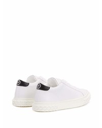 Baskets basses en cuir blanches et noires Giuseppe Zanotti